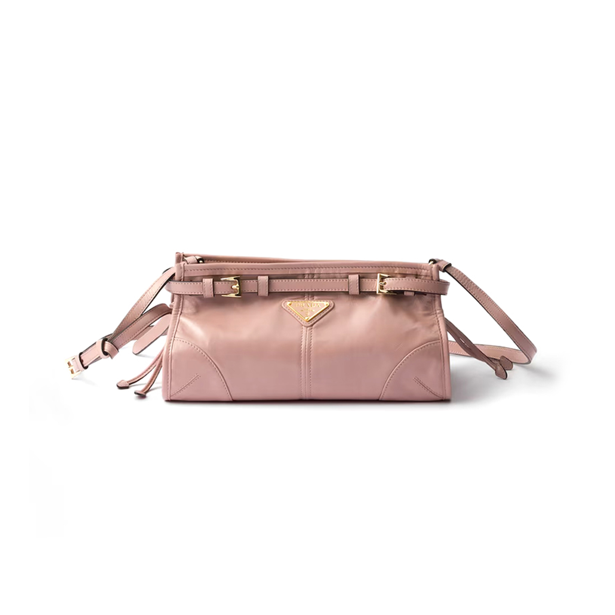 PRADA BONNIE SMALL LEATHER SHOULDER BAG 1BH215 (26*14*12cm)